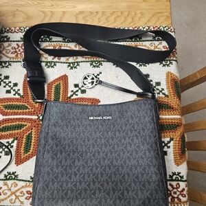 Michael Kors Black and Gray Crossbody Bag